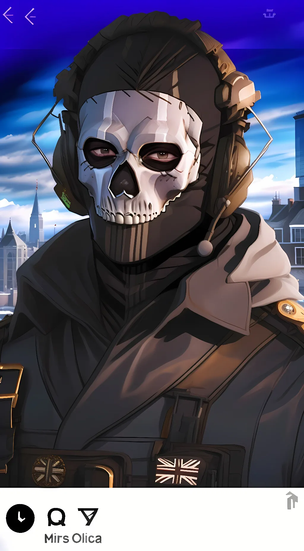 ai character: Ghost background