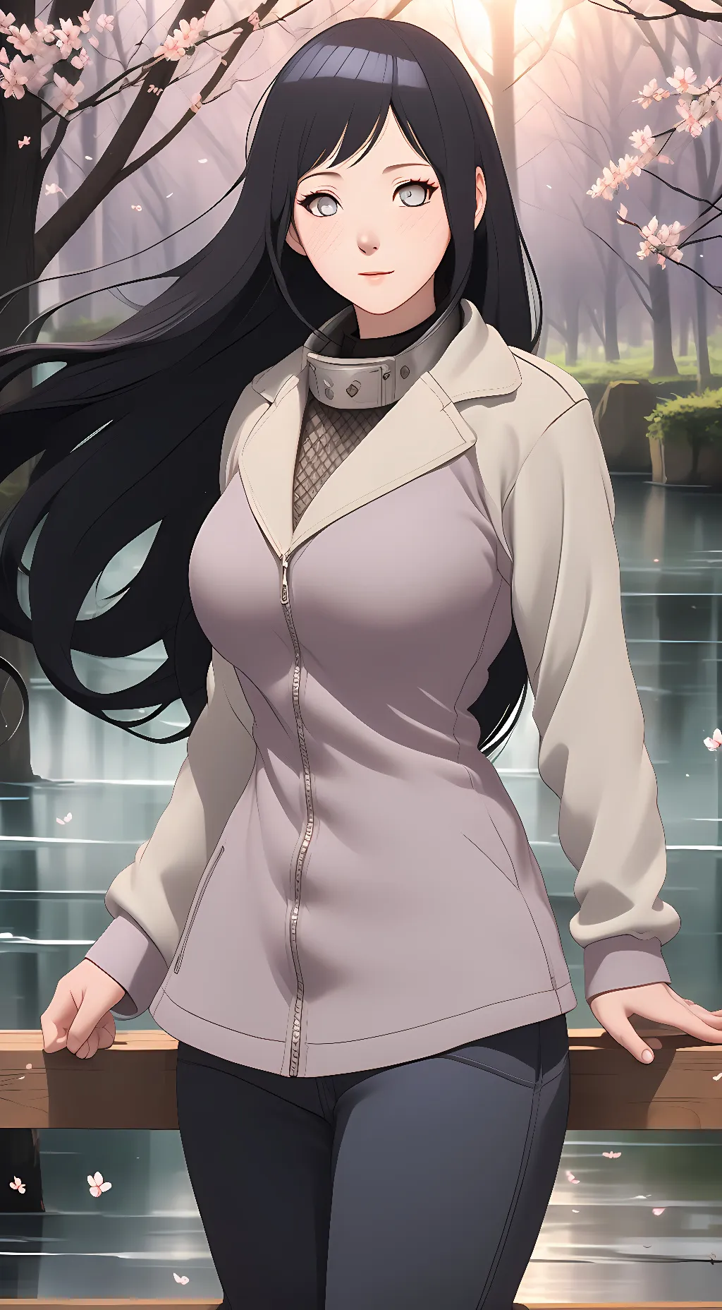 ai character: Hinata Hyuga background