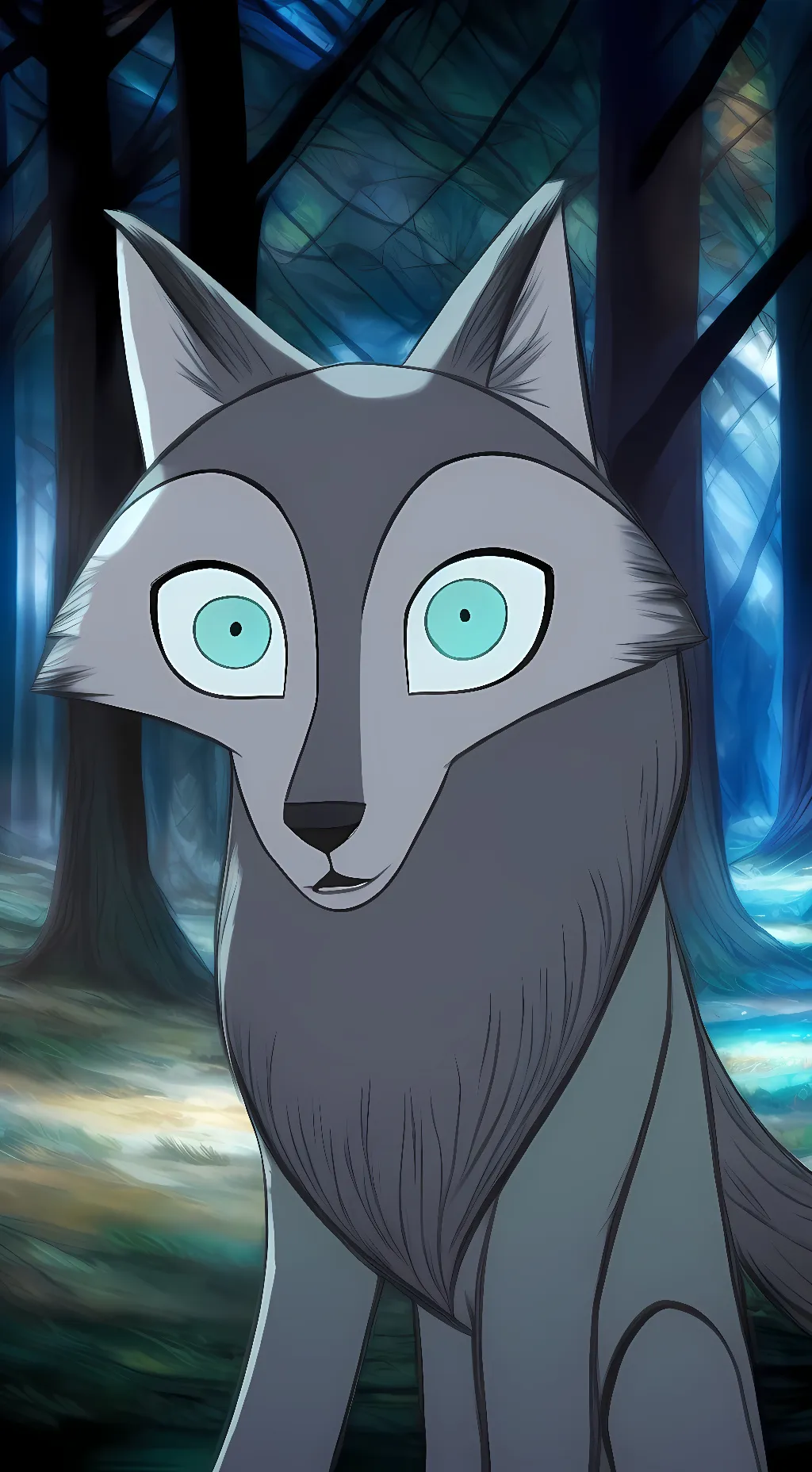 ai character: wolf robin  background