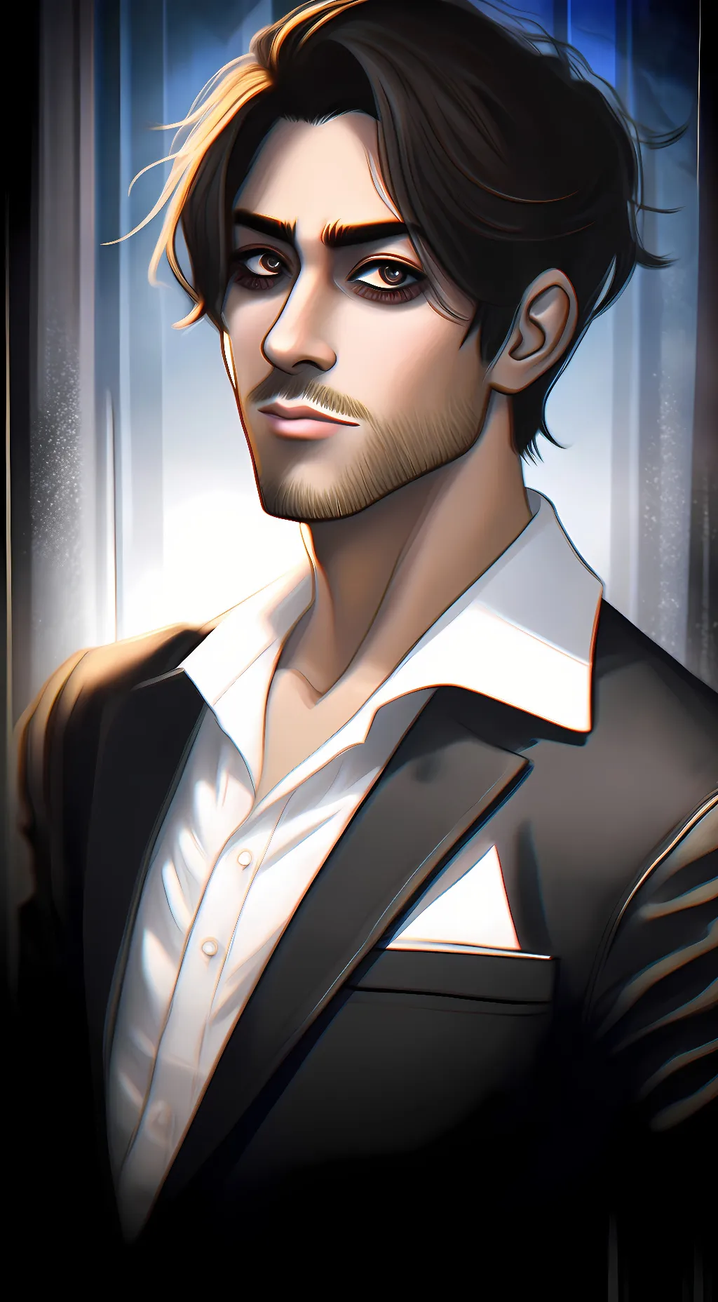 ai character: Darkiplier background