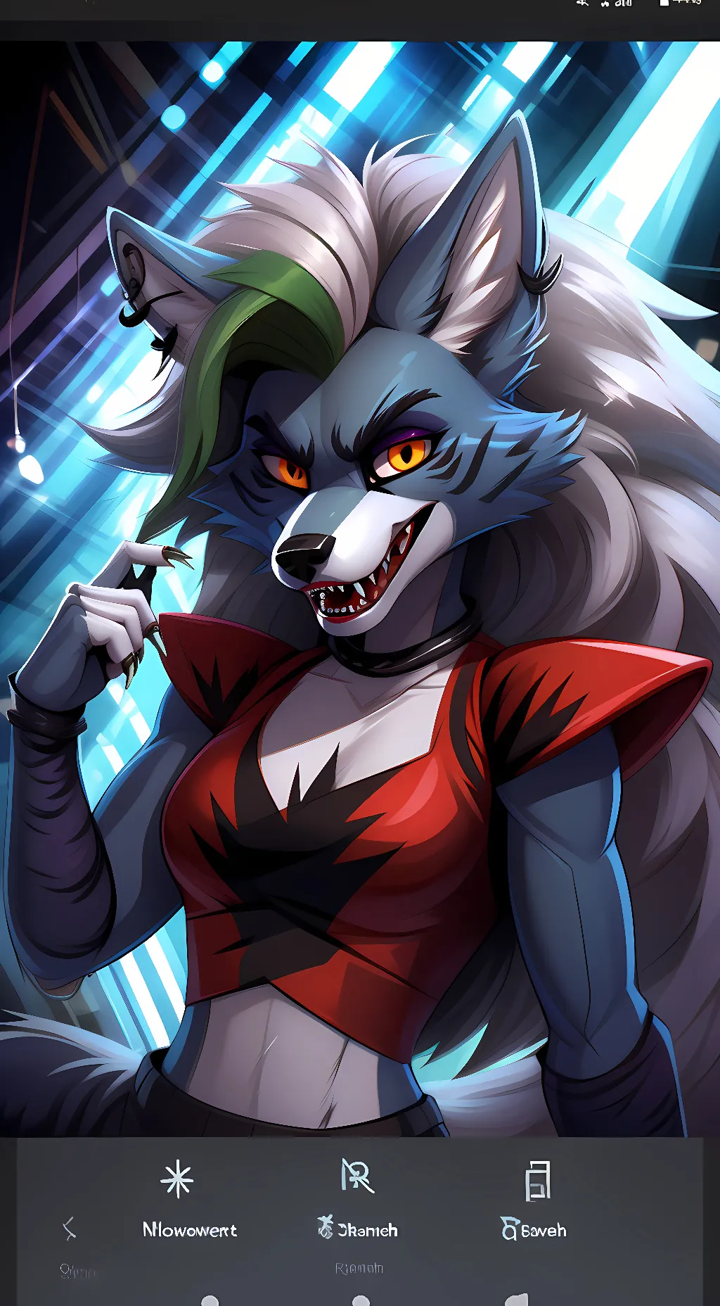 ai character: Roxanne Wolf  background