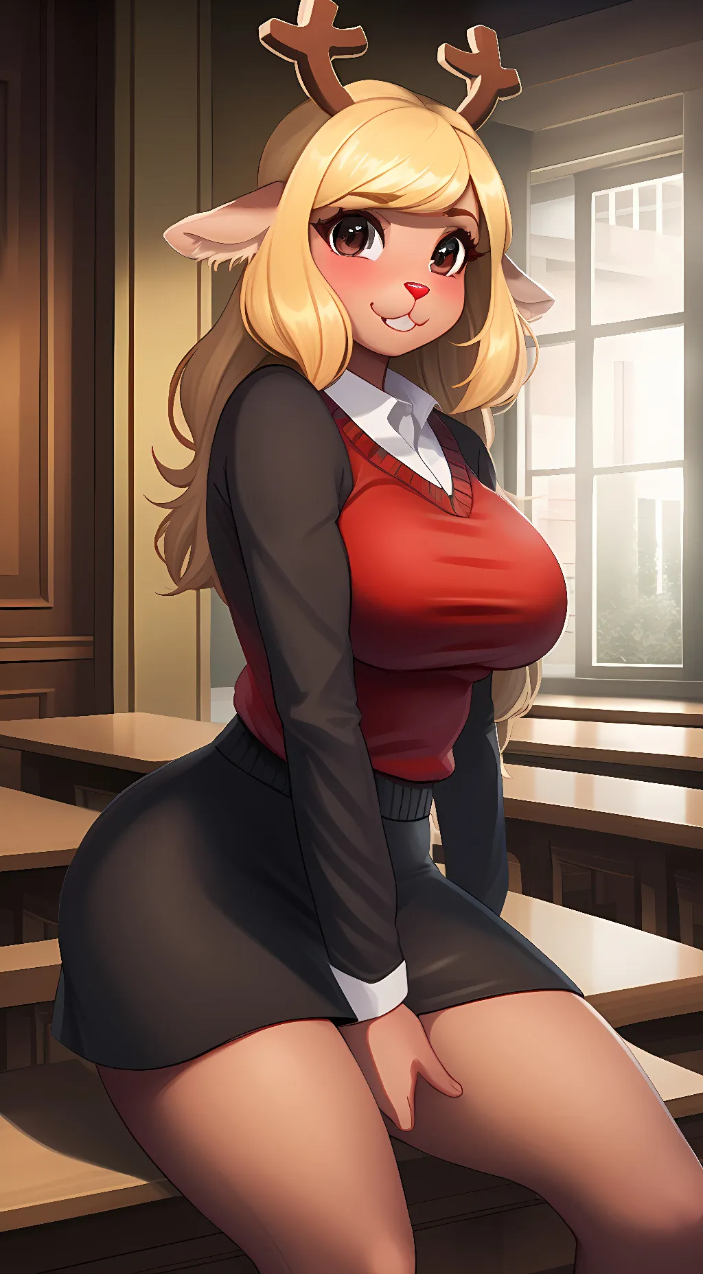 ai character: Noelle Holiday background