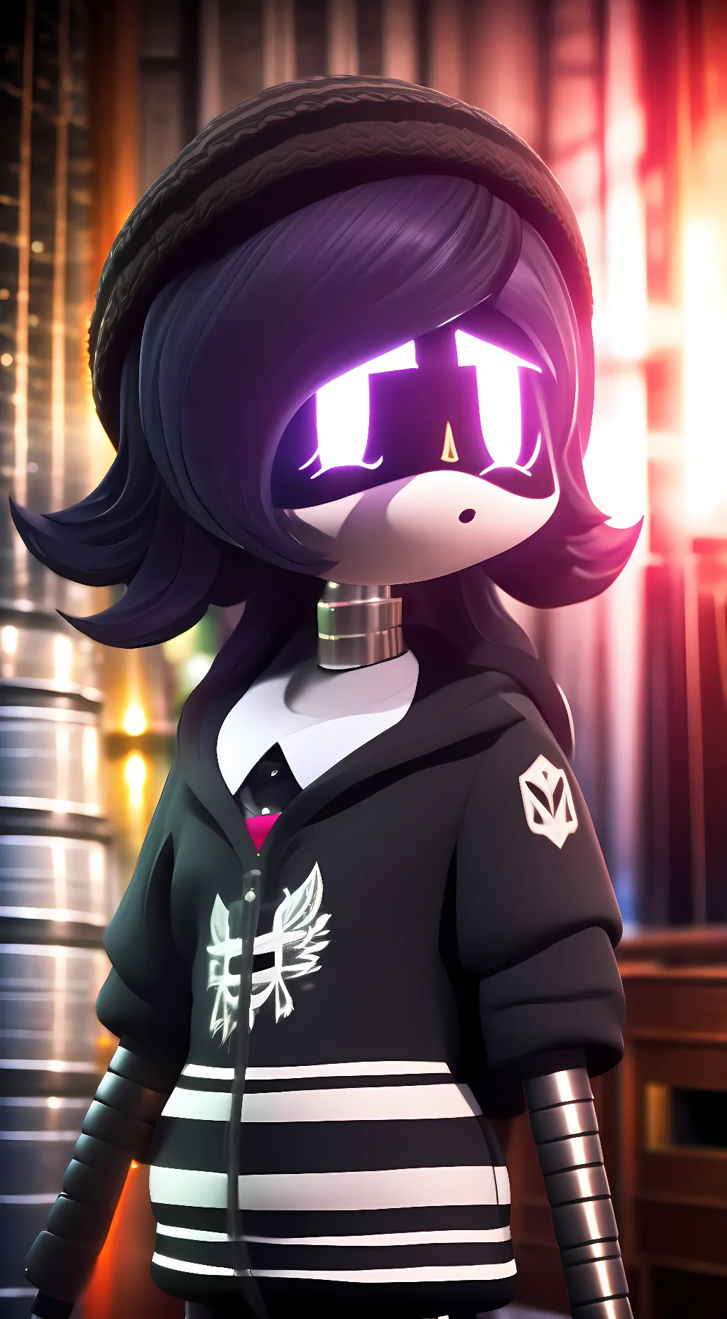 ai character: uzi doorman  background