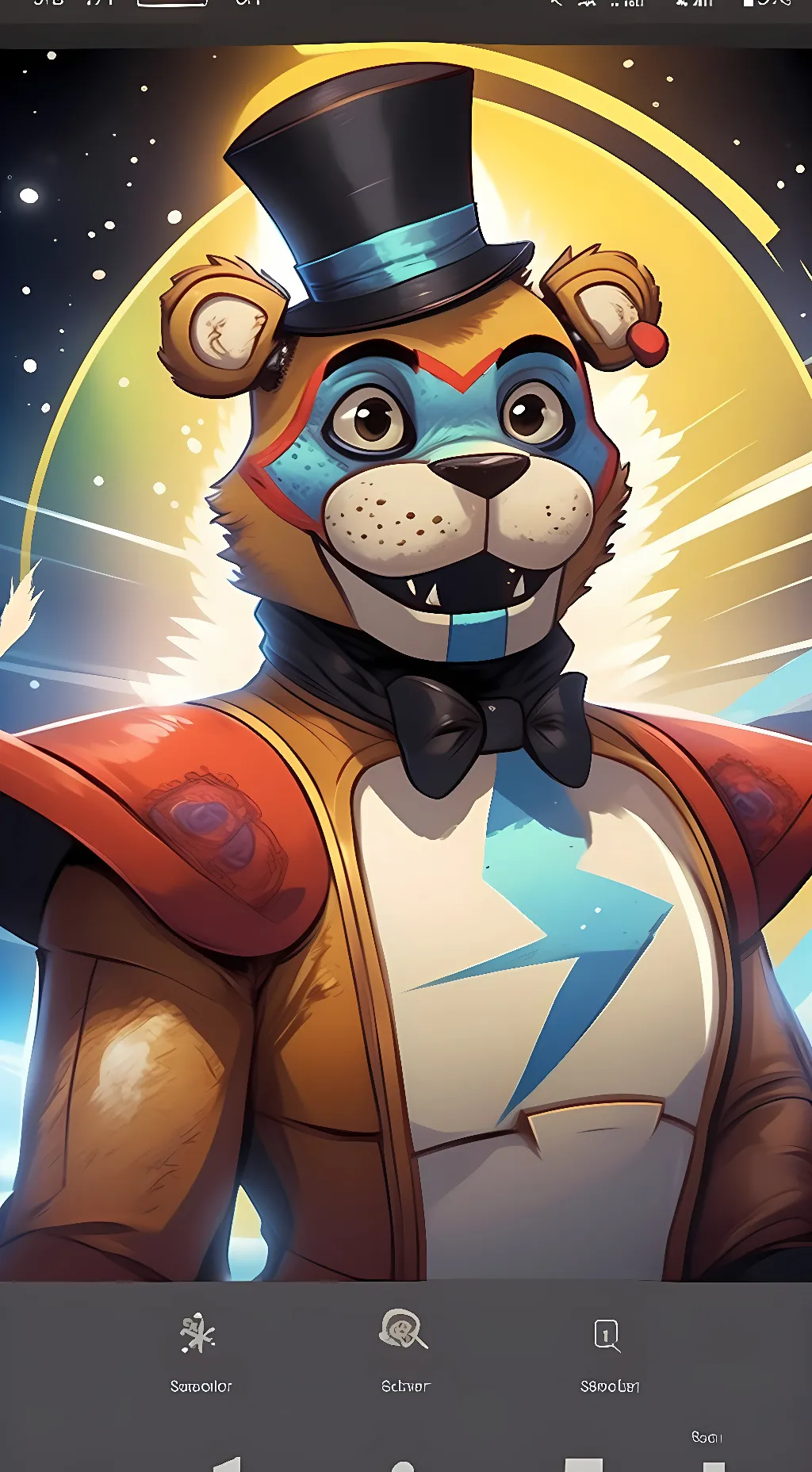 ai character: Glamrock Freddy  background