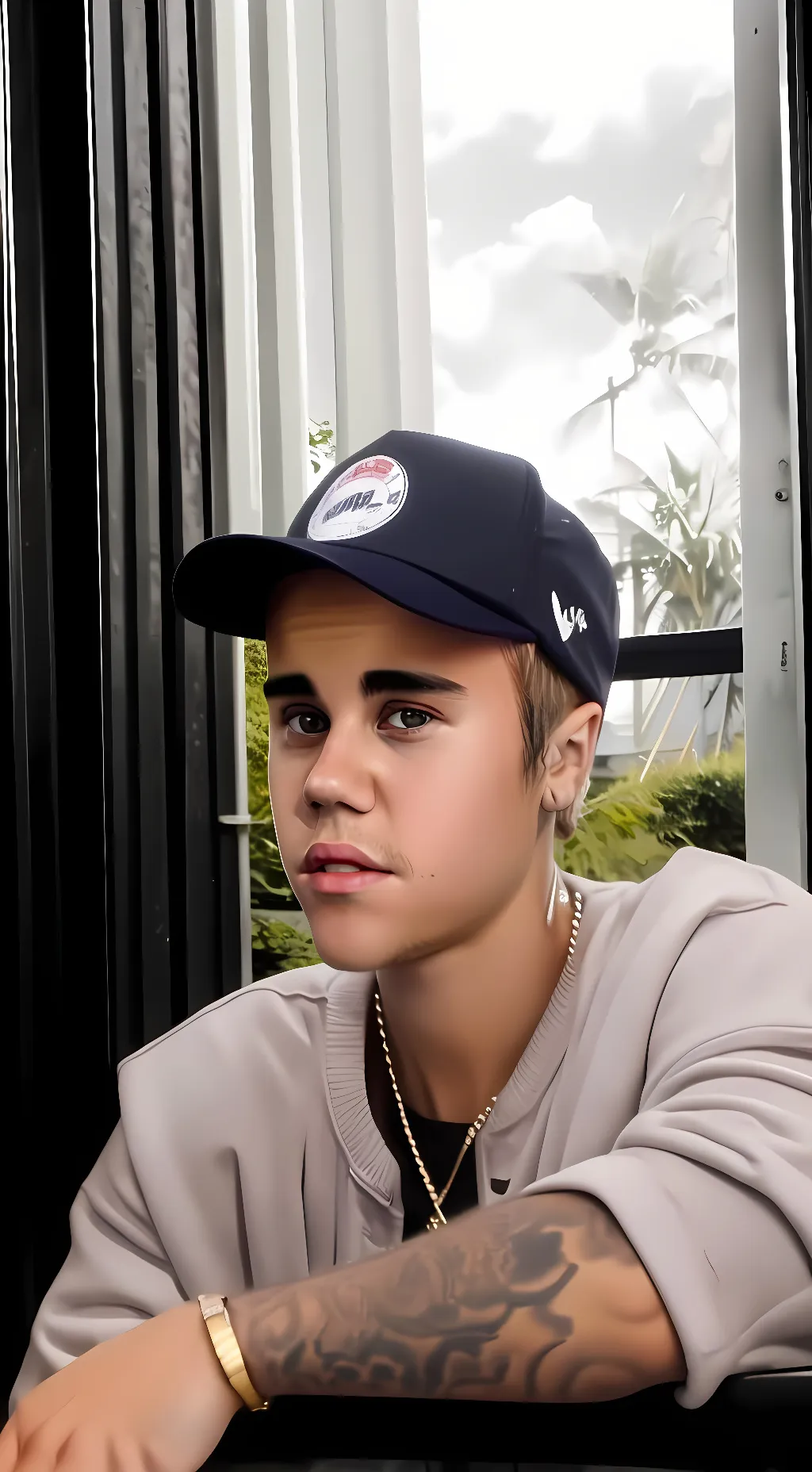 ai character: Justin Bieber  background