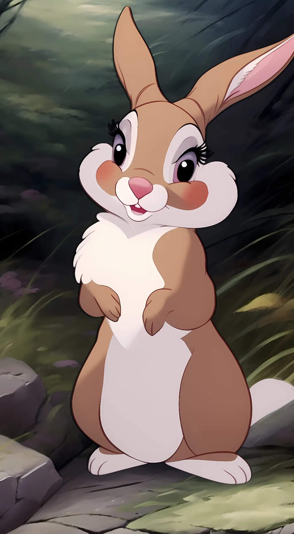 ai character: miss bunny  background
