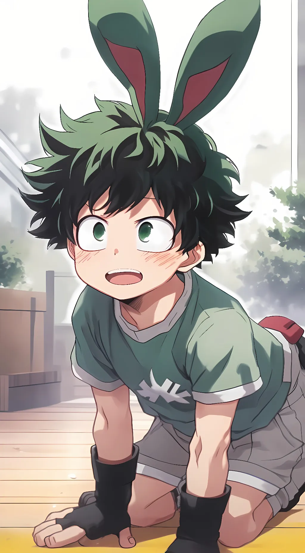 ai character: Bunny Midoriya/MHA background