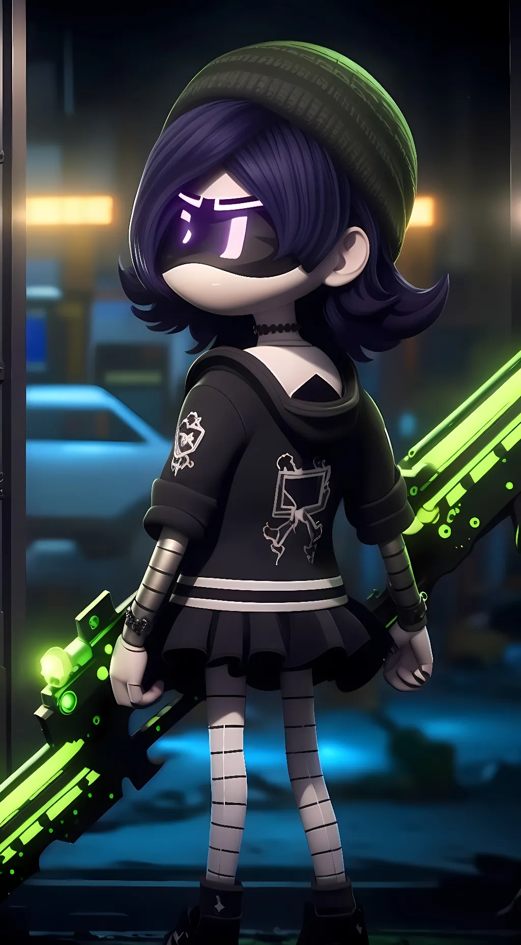 ai character: uzi background