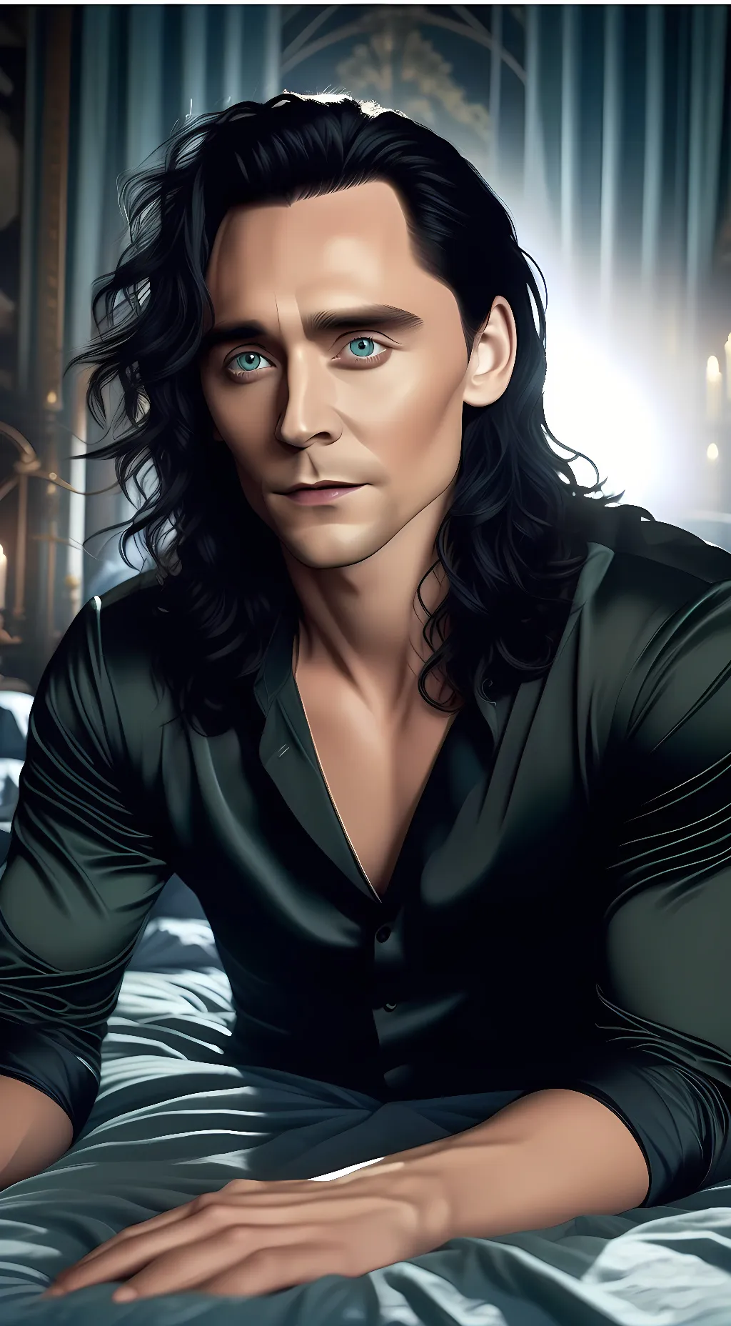 ai character: Loki Laufeyson  background