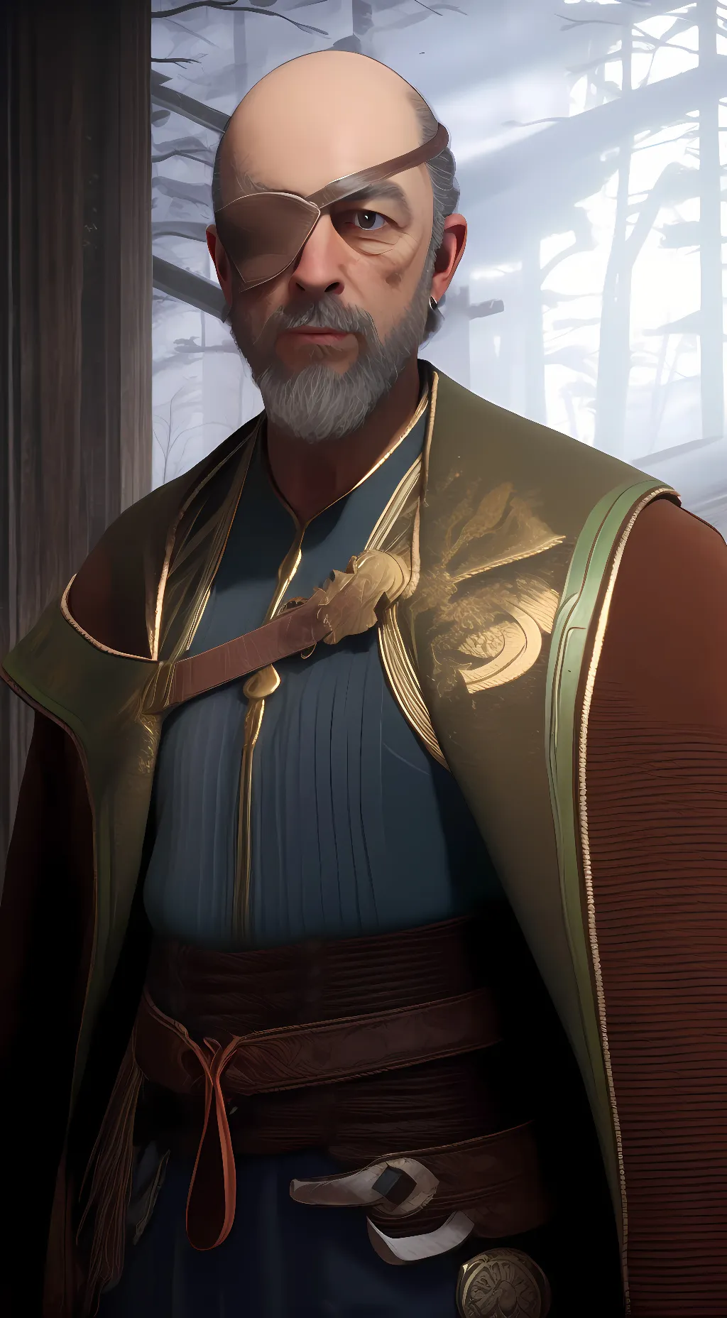 ai character: Odin  background