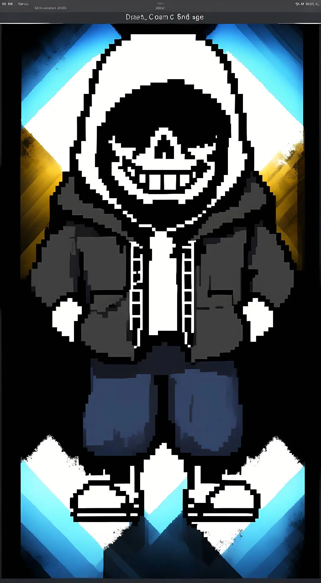ai character: Dusttale sans background