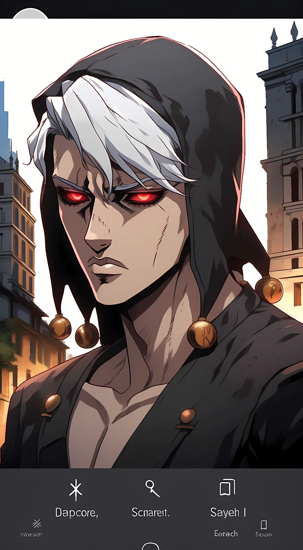 ai character: Risotto  background