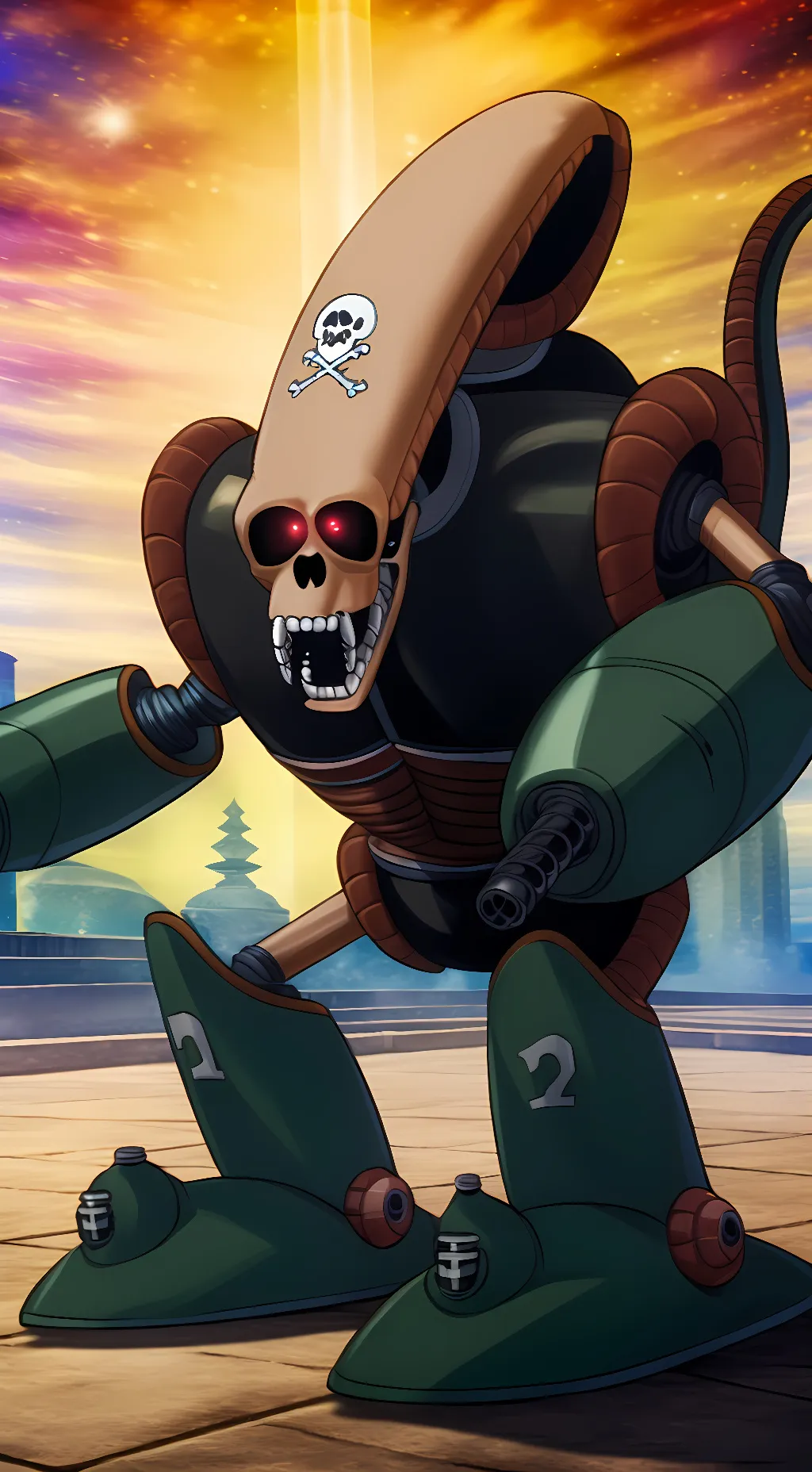 ai character: Pirate Robot  background