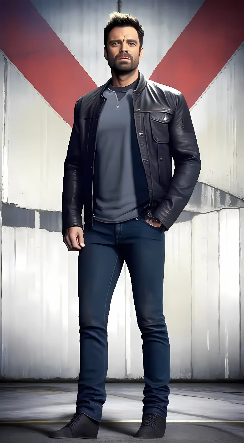 ai character: Bucky Barnes background