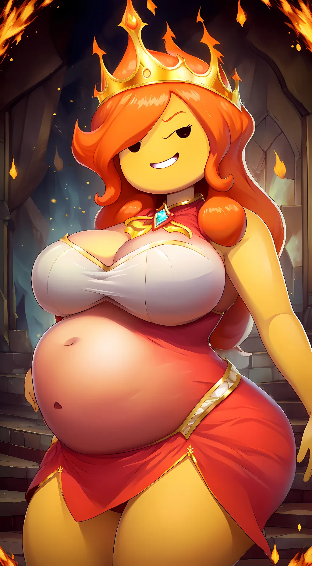 ai character: Flame Princess background