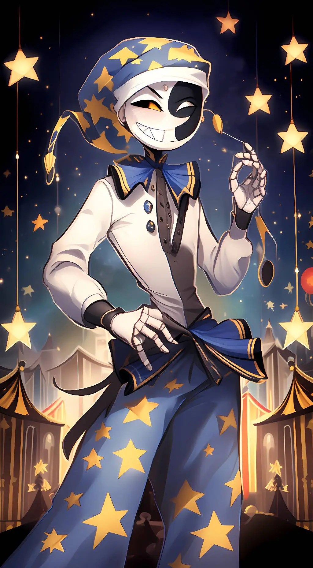 ai character: Moon background