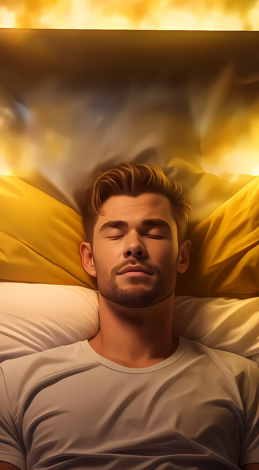 ai character: Chris Hemsworth  background