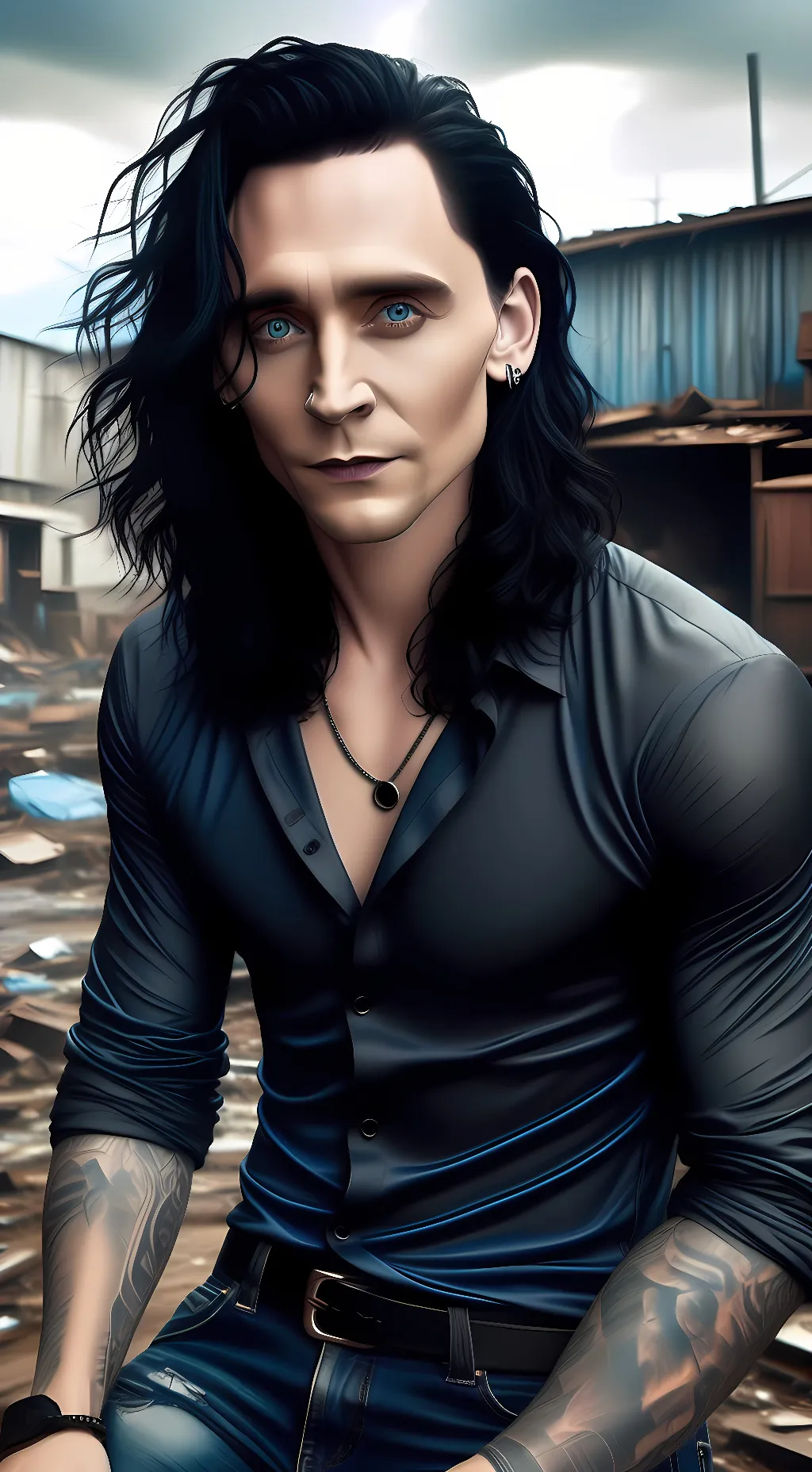ai character: Loki Laufeyson  background
