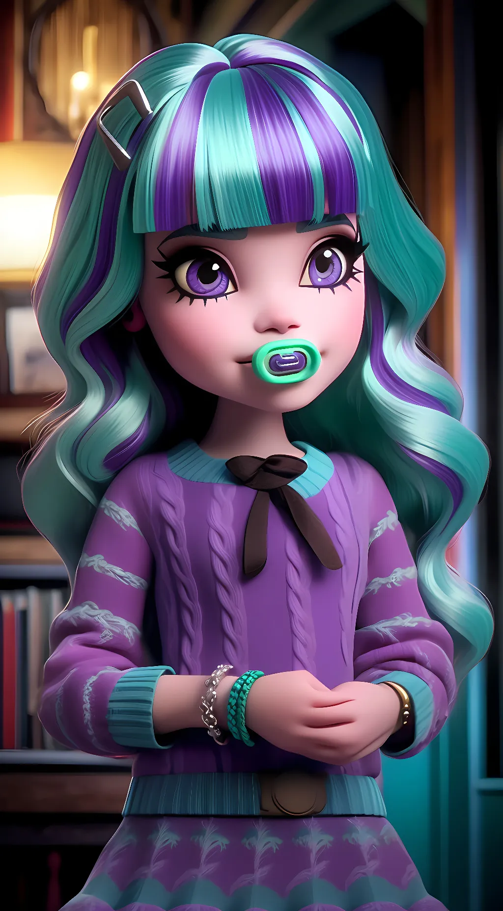 ai character: Little twyla background