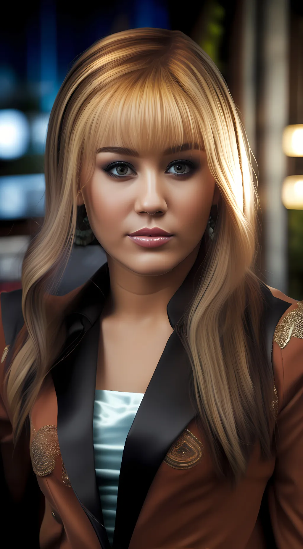 ai character: Miley Cyrus background