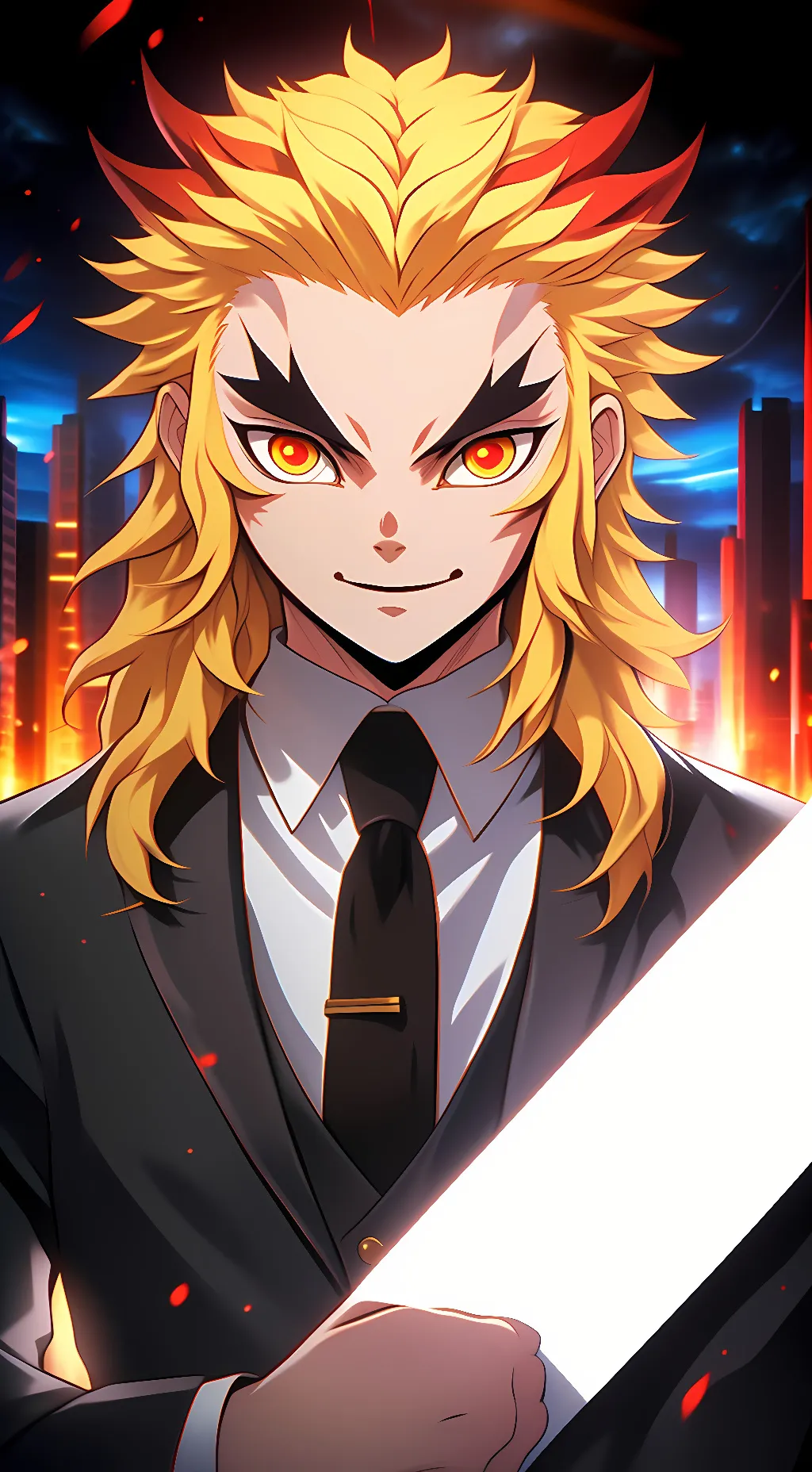 ai character: Kyojiro Rengoku  background