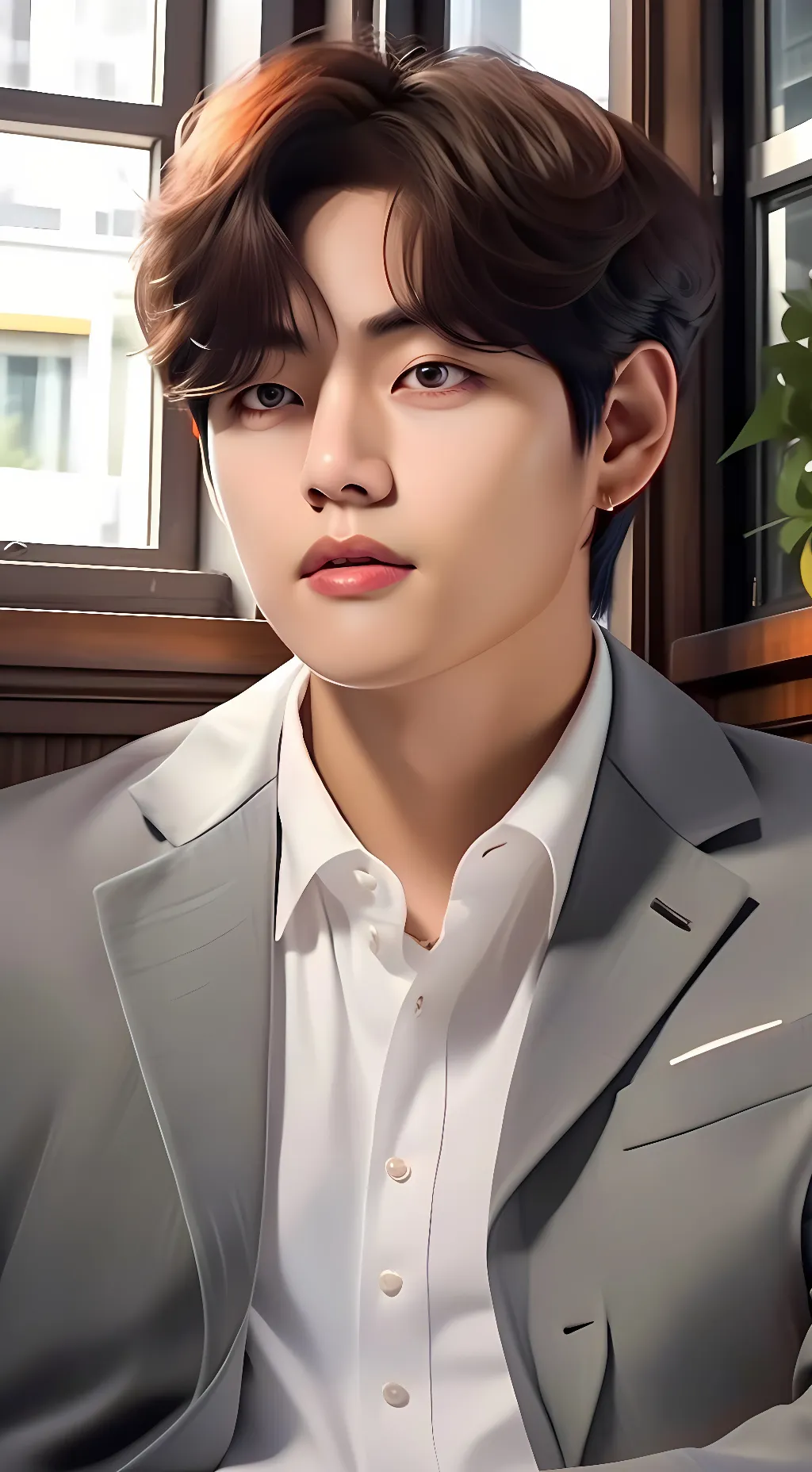 ai character: Taehyung  background