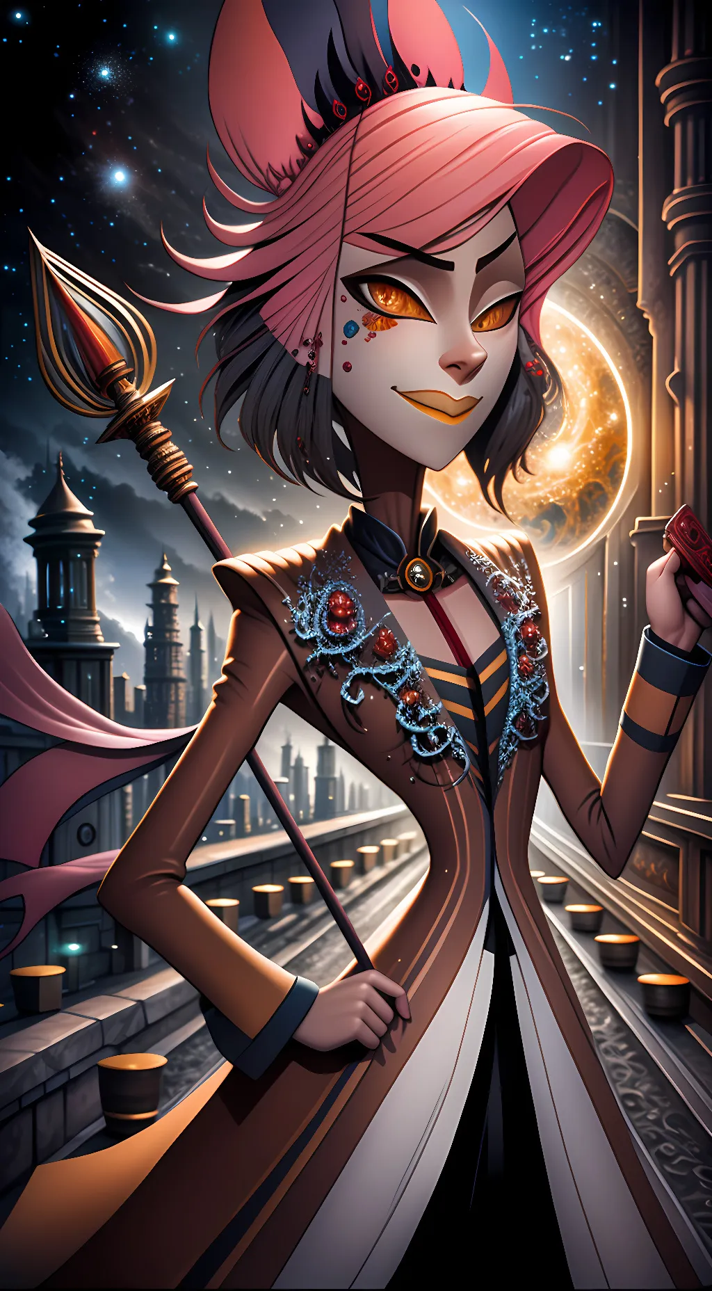 ai character: Fancy Alastor background