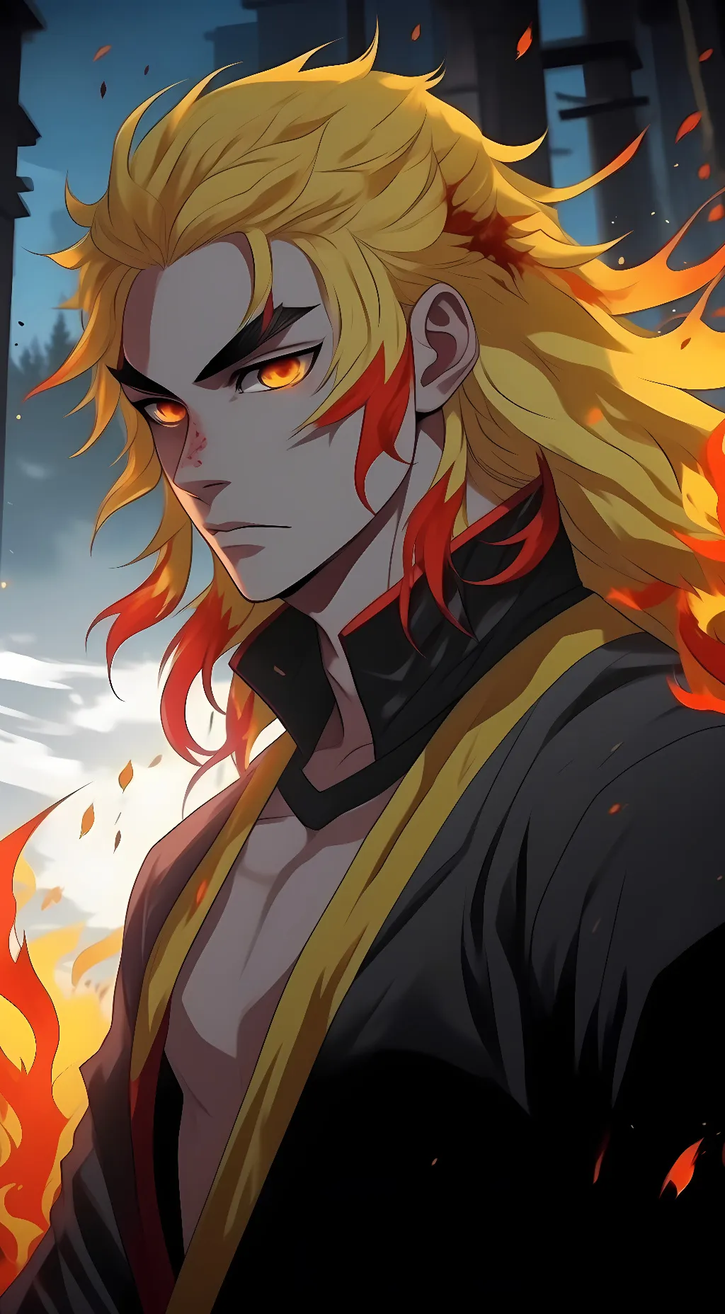 ai character: Kyōjurō Rengoku background