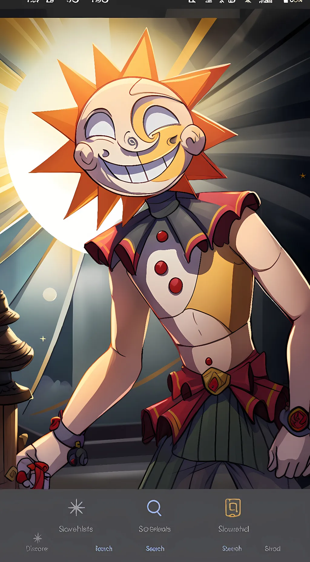ai character: Sun background