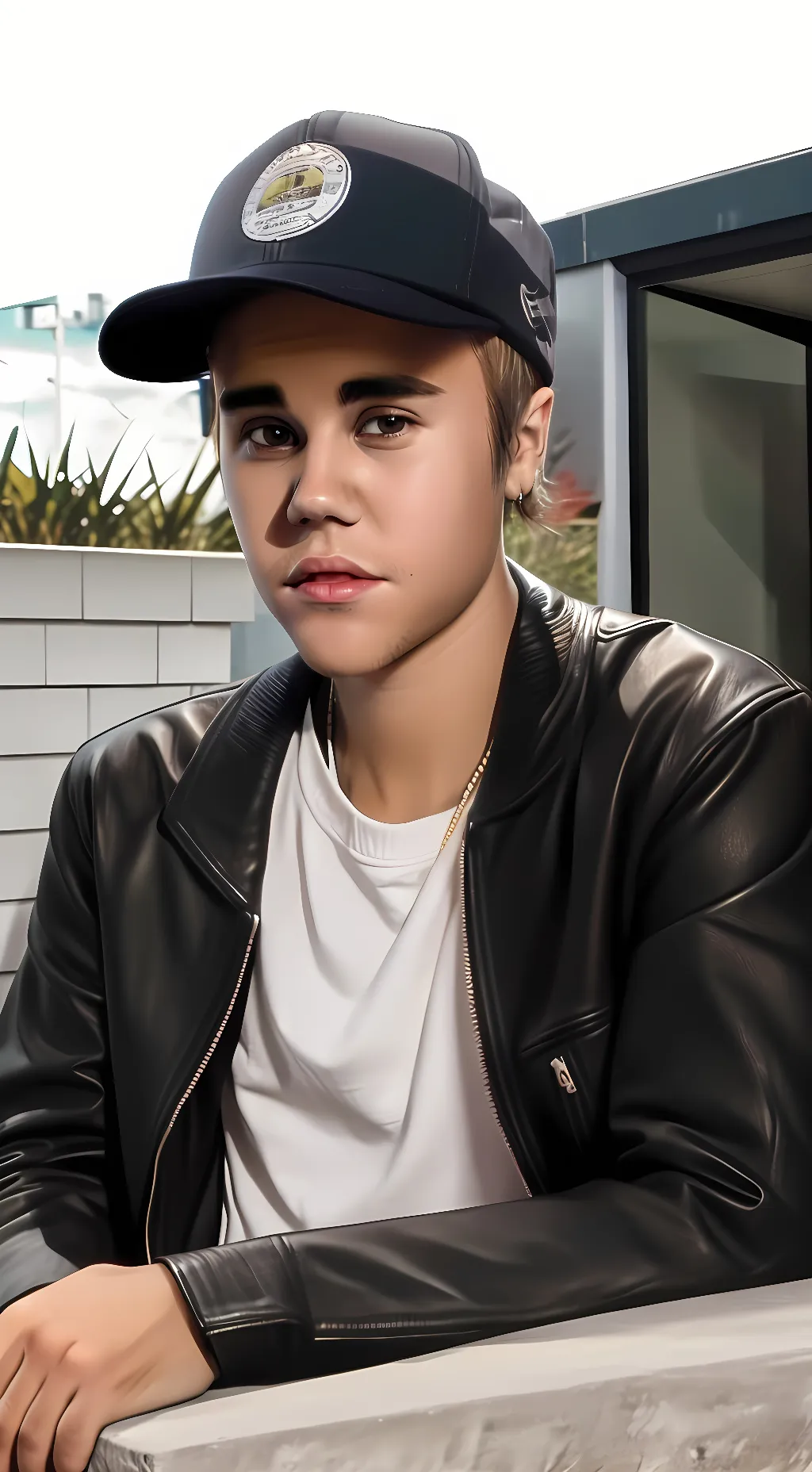 ai character: Justin Bieber  background