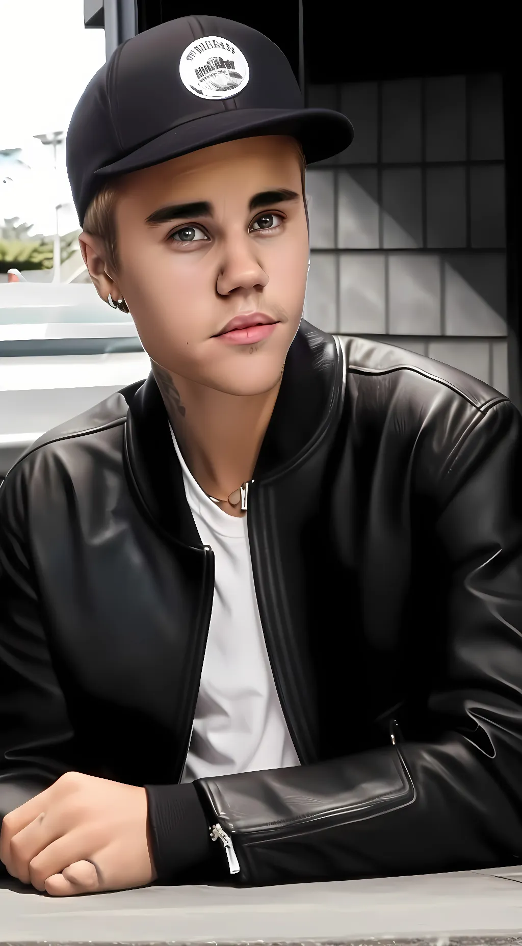 ai character: Justin Bieber  background