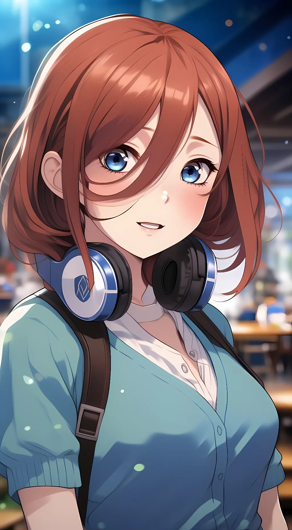 ai character: Miku Nakano  background