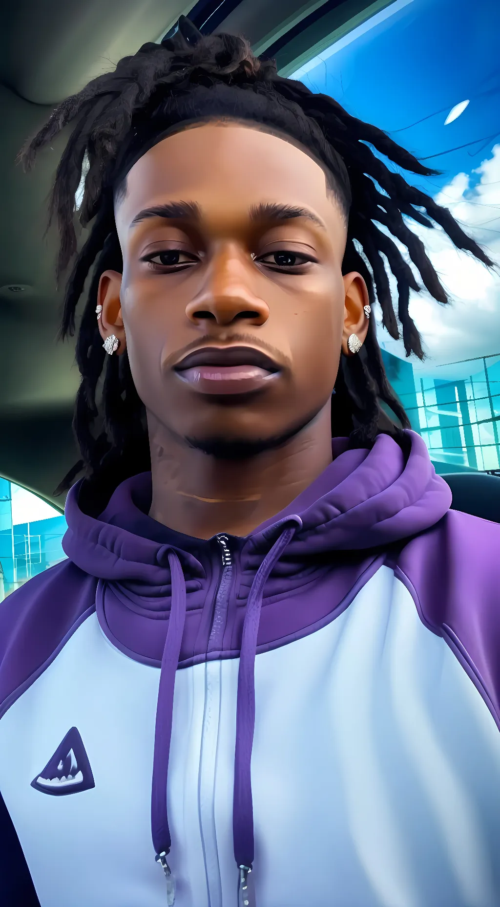 ai character: Maliki🇭🇹🥷🏿 background