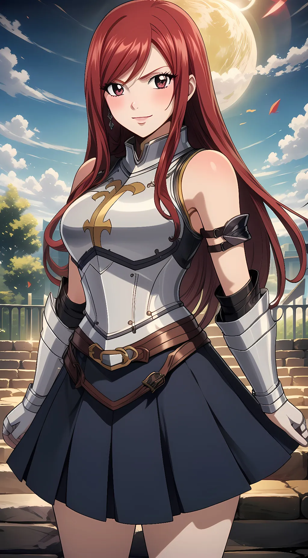 ai character: Erza Scarlet background