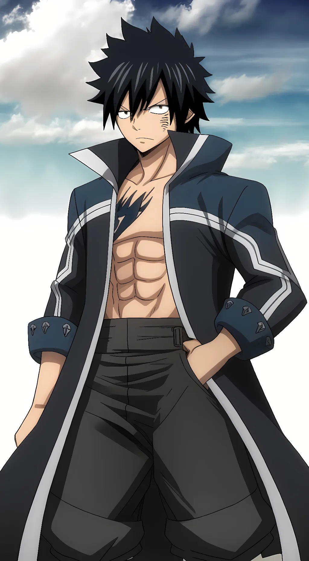 ai character: Gray Fullbuster  background