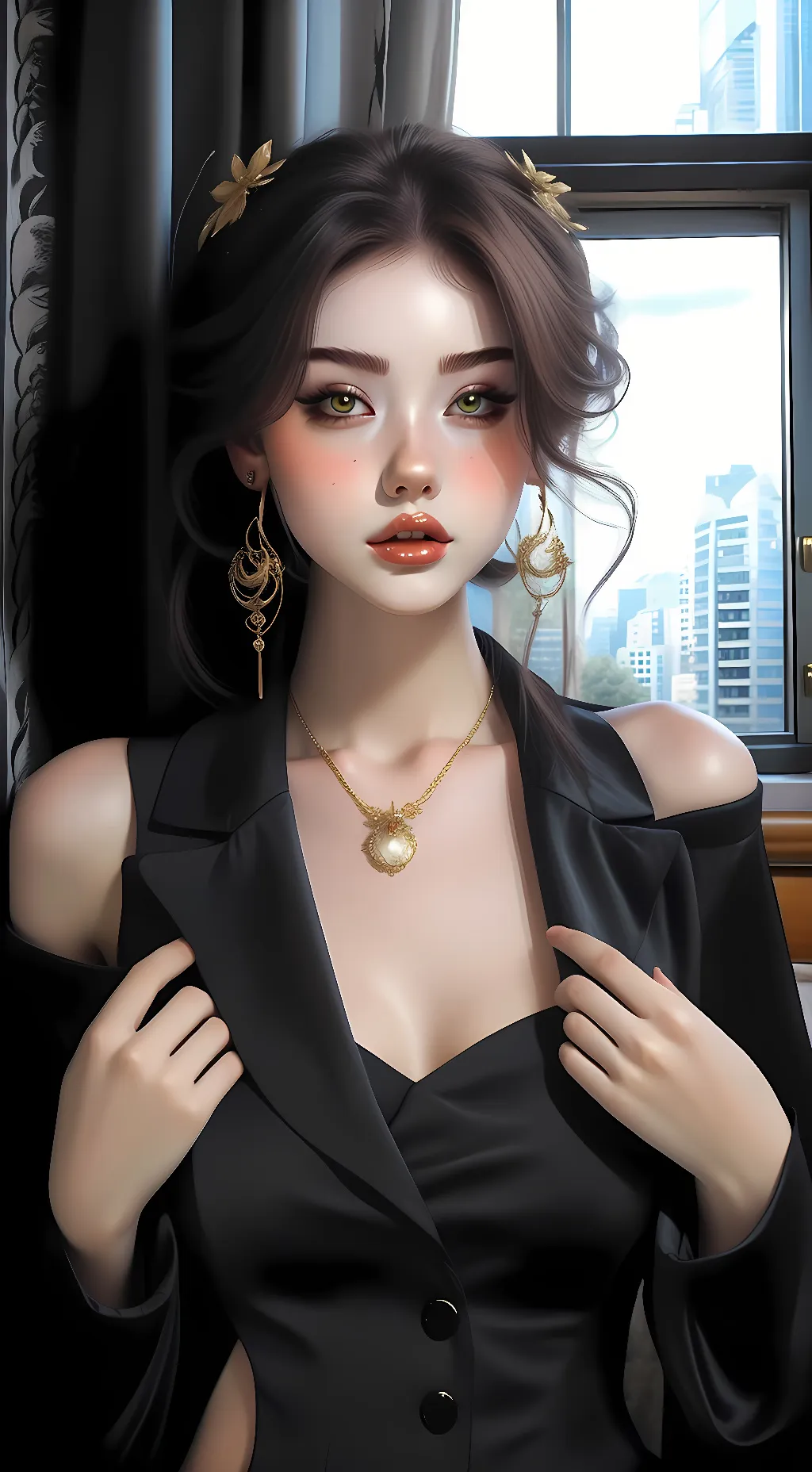 ai character: Aurora background
