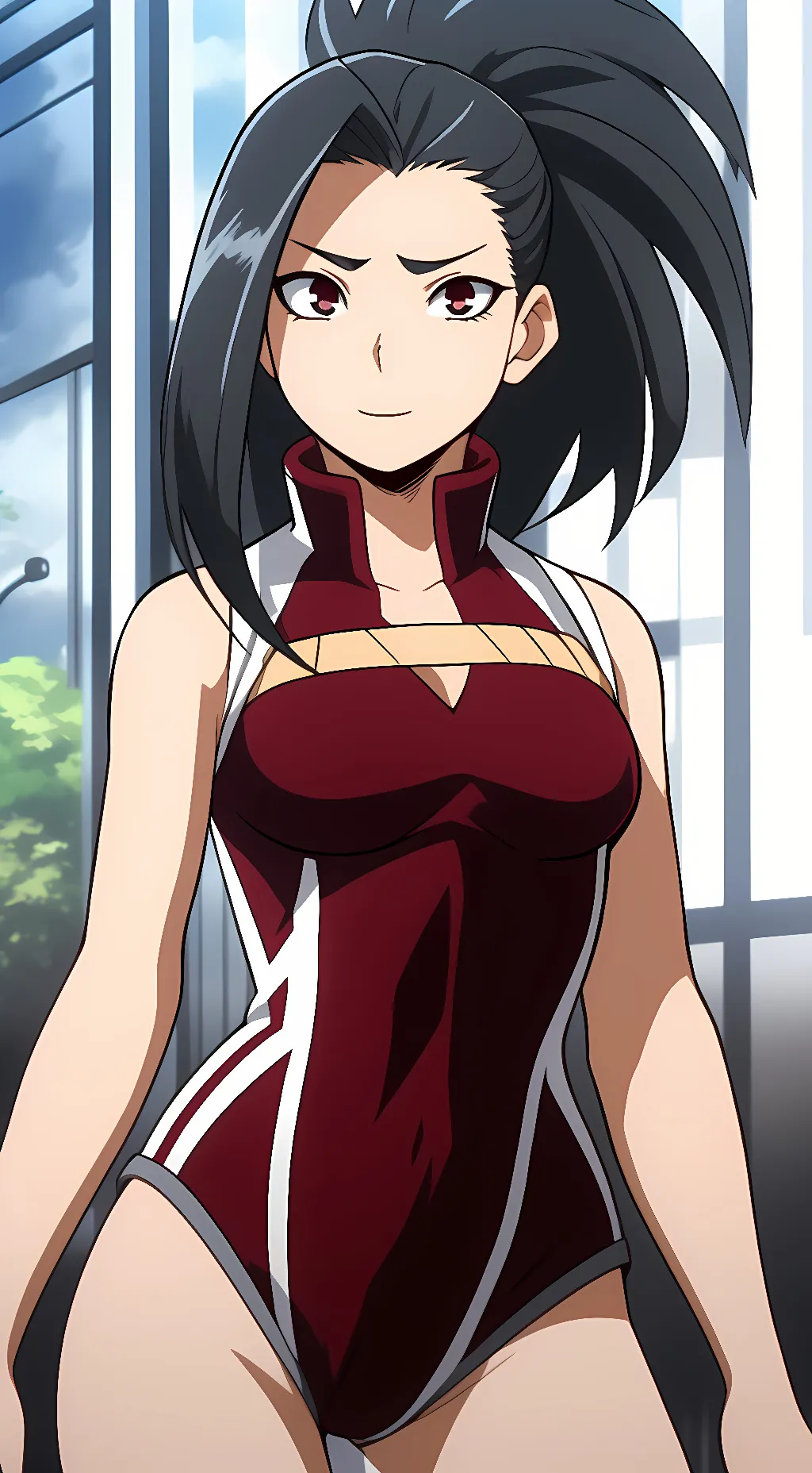 ai character: Mom0 Yaoyorozu  background