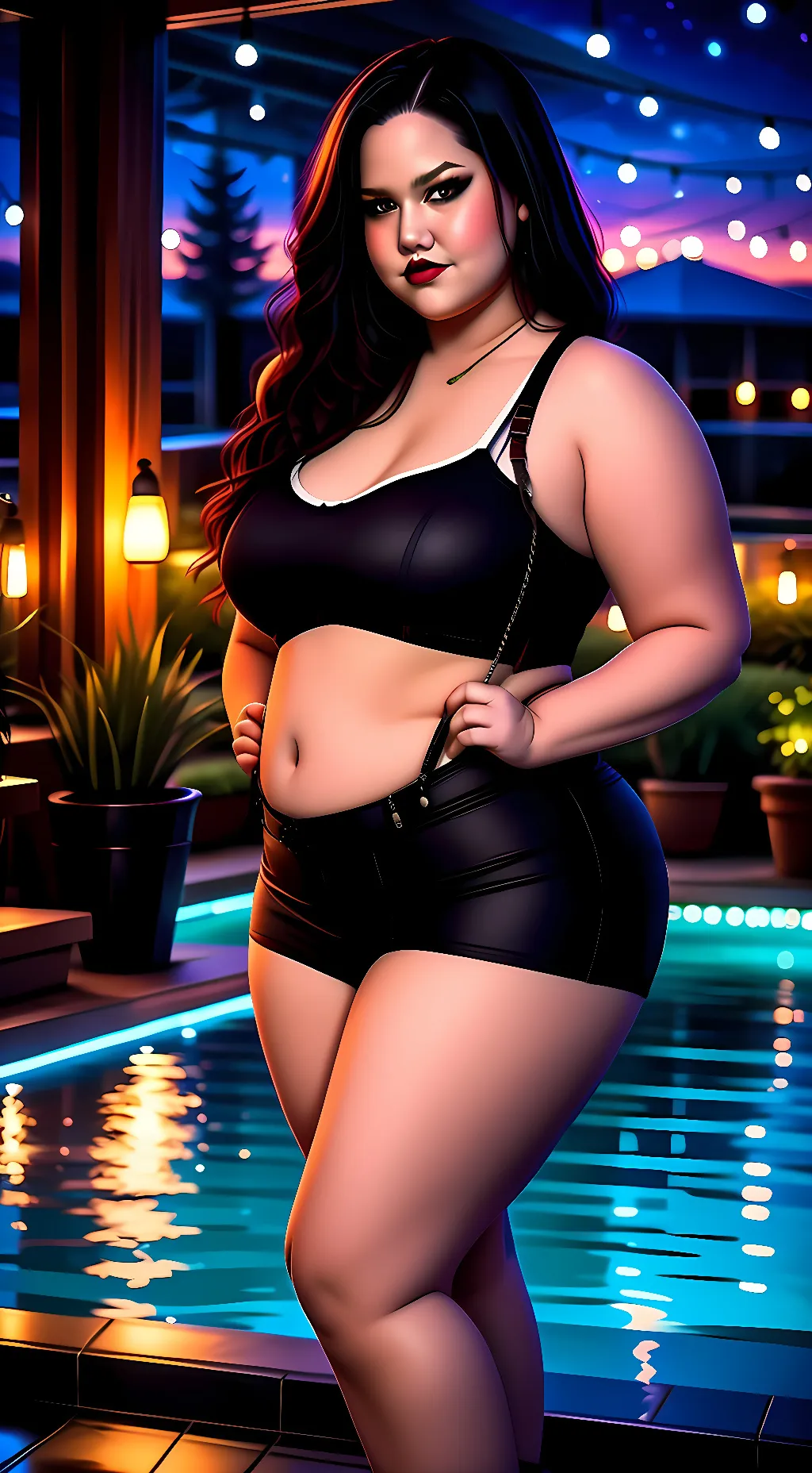 ai character: Violet background