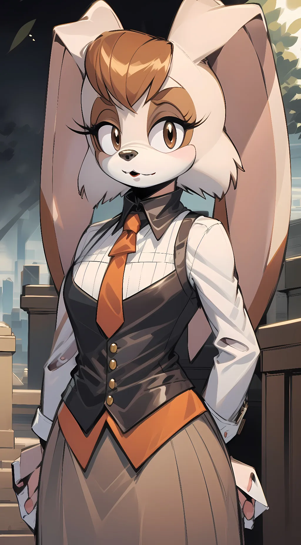 ai character: vanilla the rabbit background