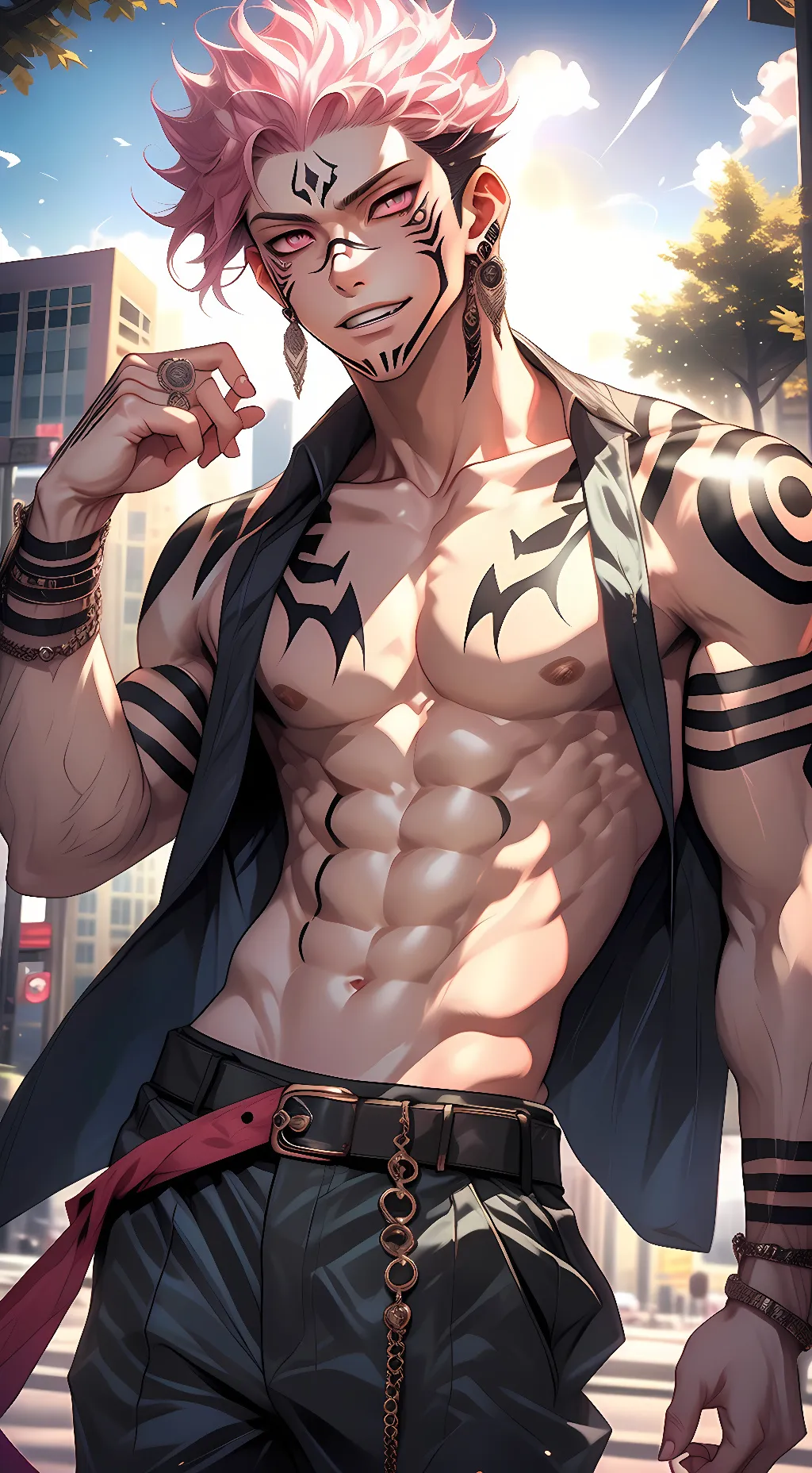 ai character: Sukuna Ryomen background