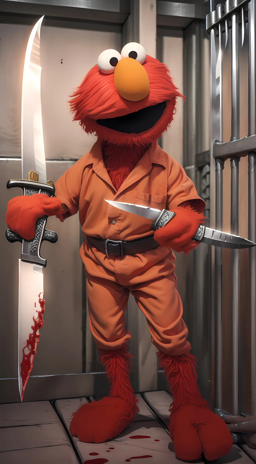 ai character: ELMO background