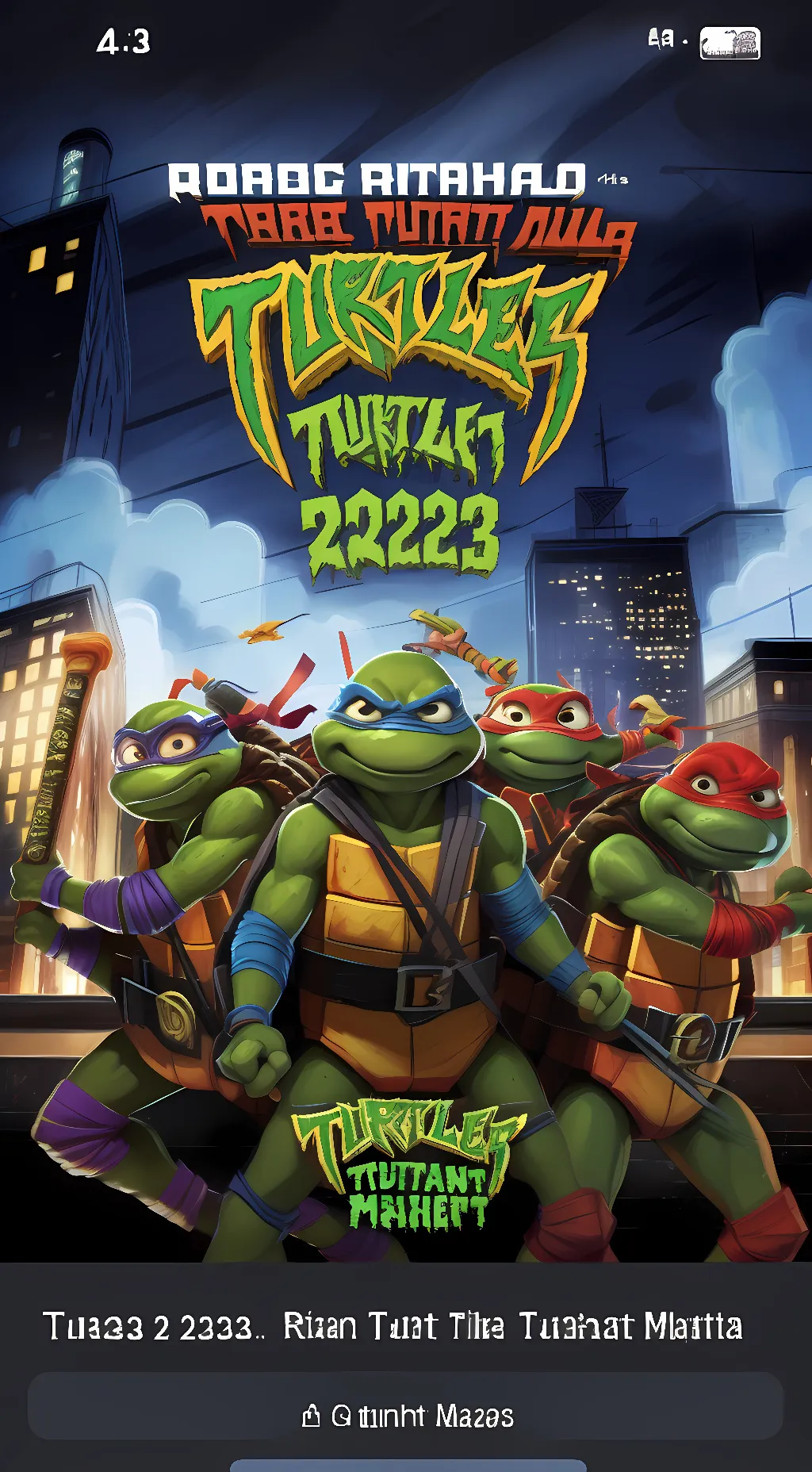 ai character: Tmnt 2023 background