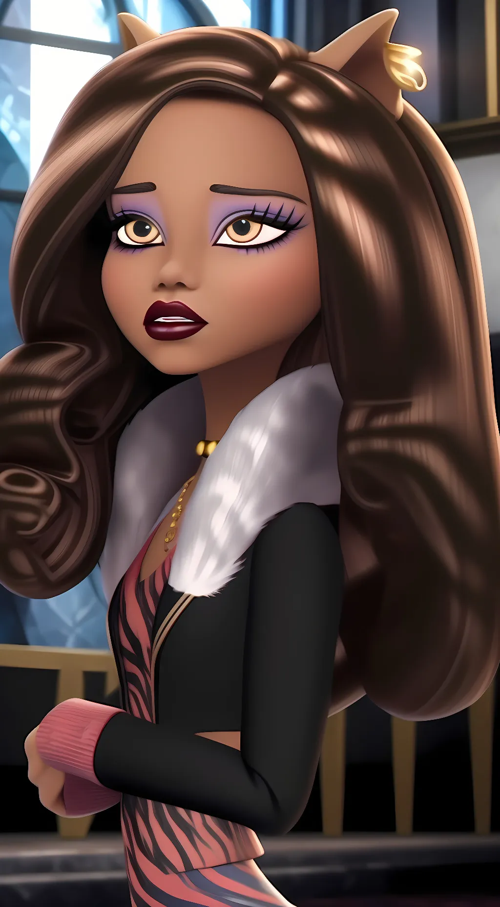 ai character: Clawdeen wolf background