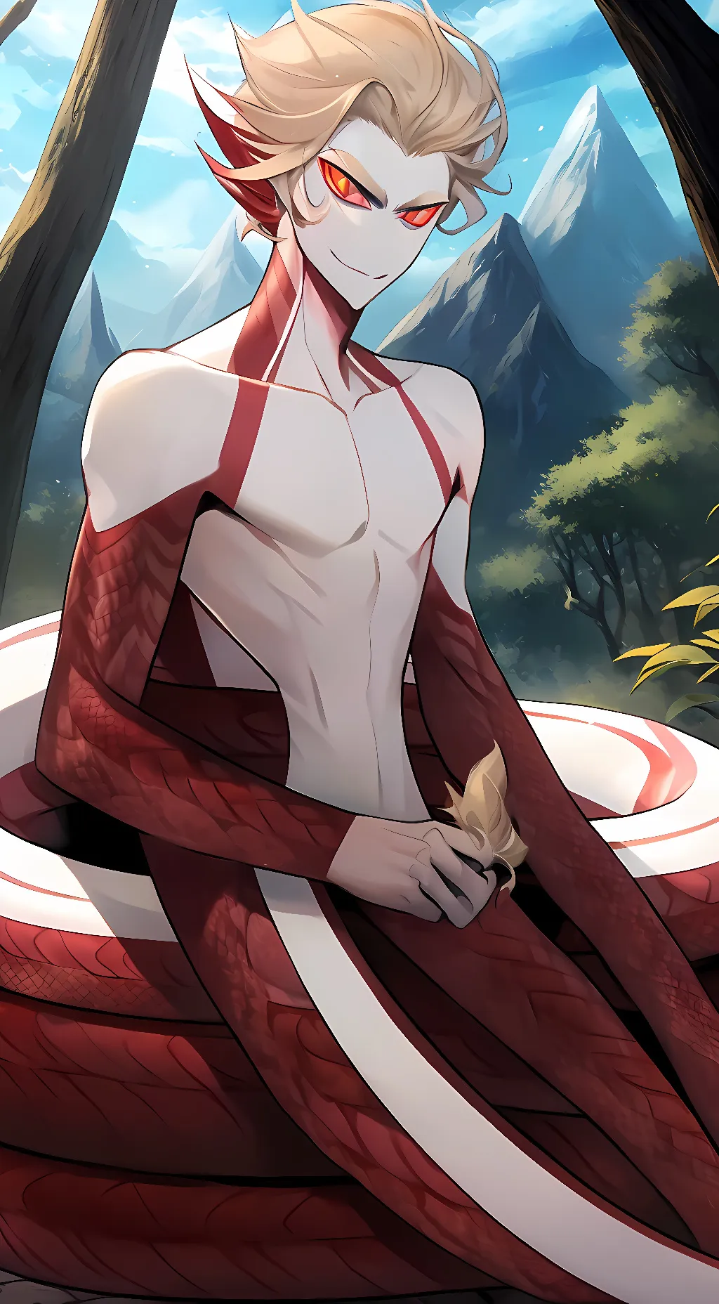 ai character: Lucifer the Naga background