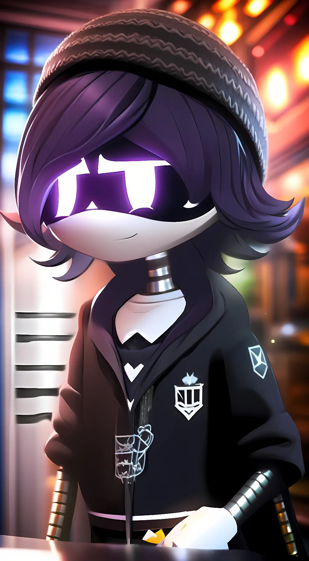 ai character: Uzi doorman  background
