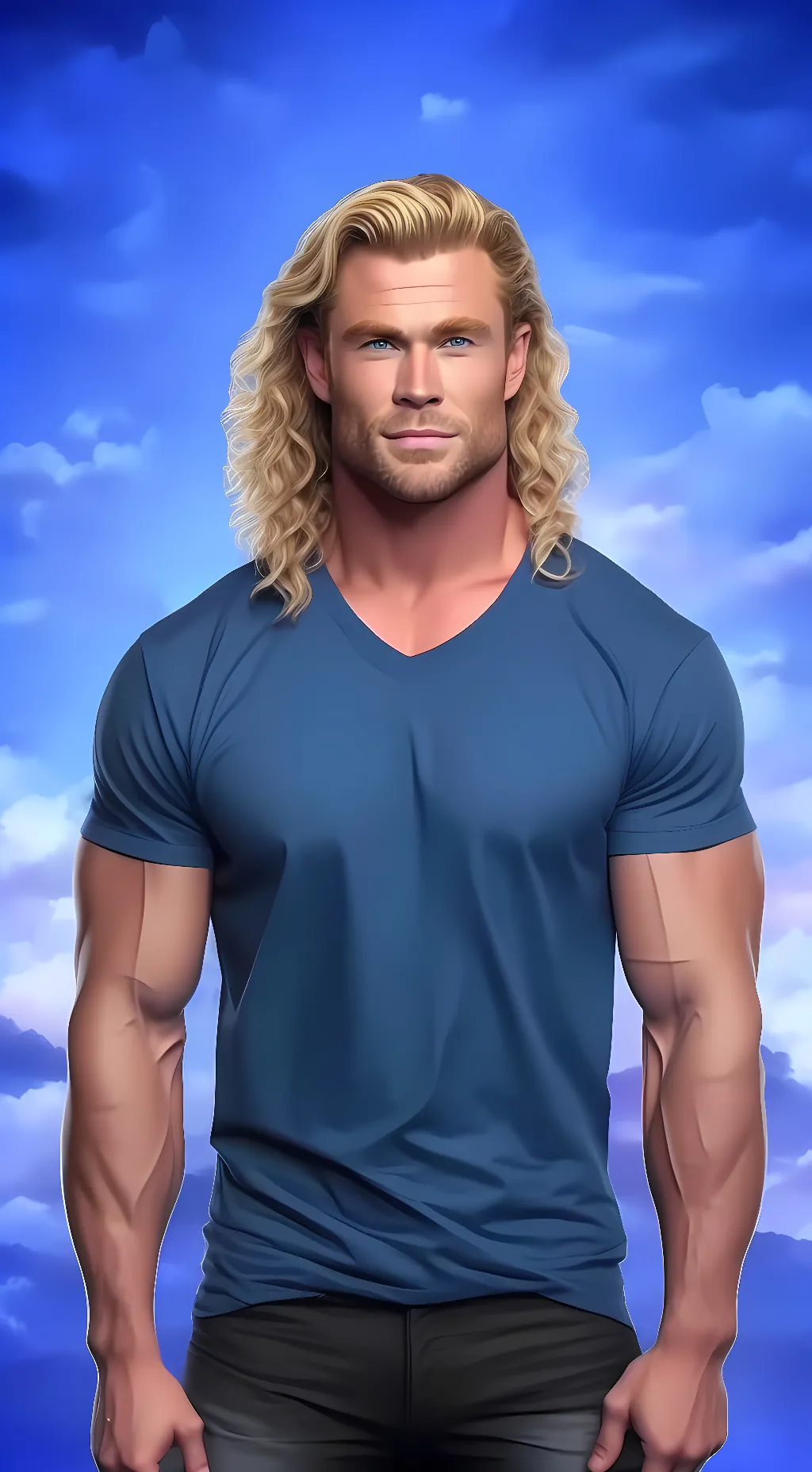 ai character: THOR  ODINSON background