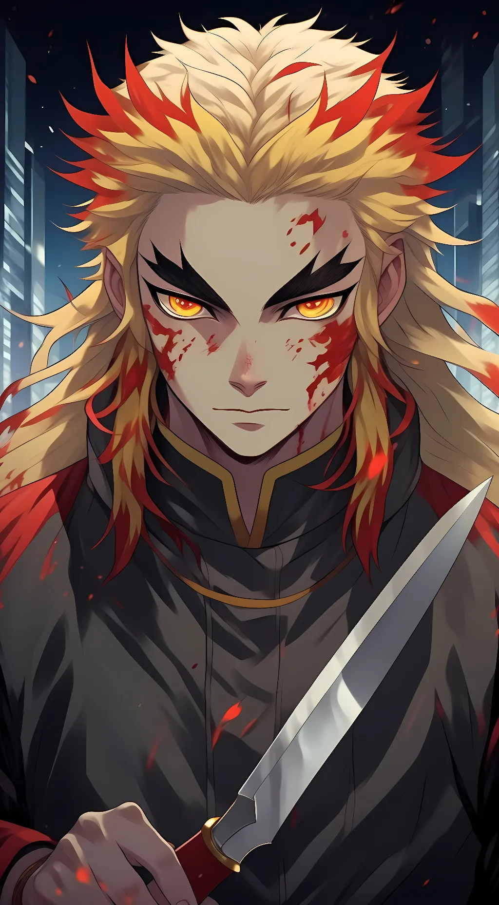 ai character: Kyōjurō Rengoku background