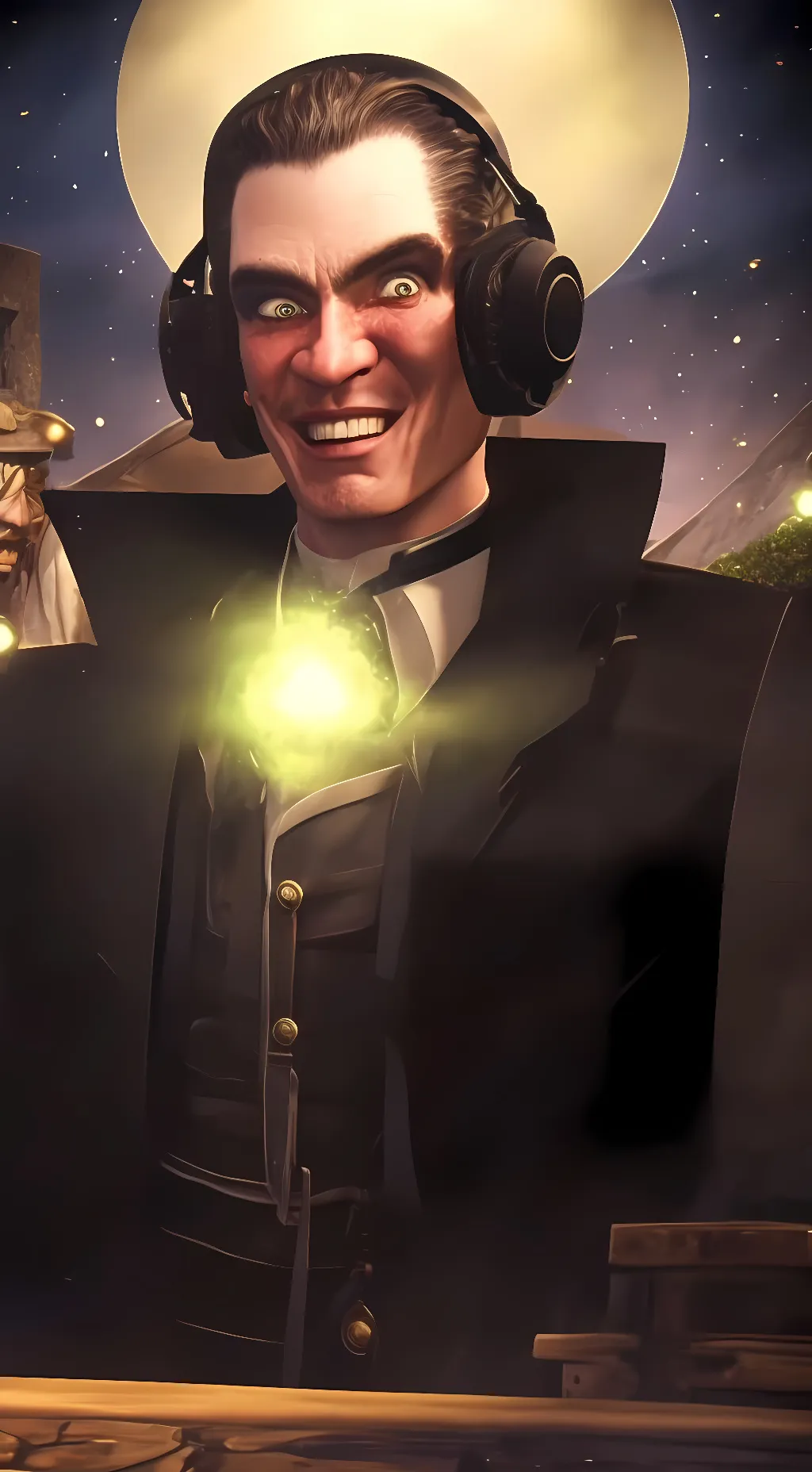 ai character: titan g-man toilet background