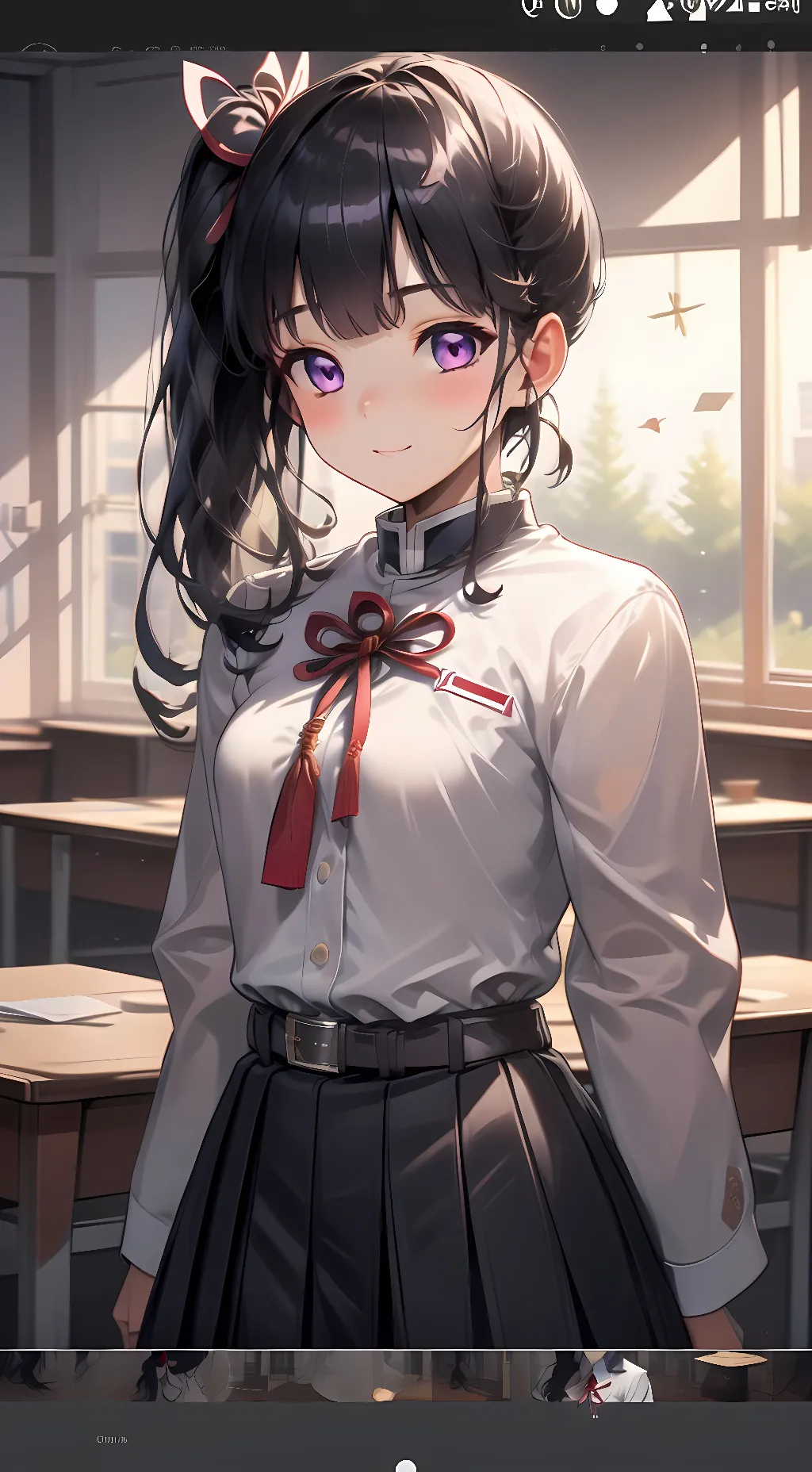 ai character: Kanao (Ds academy) background