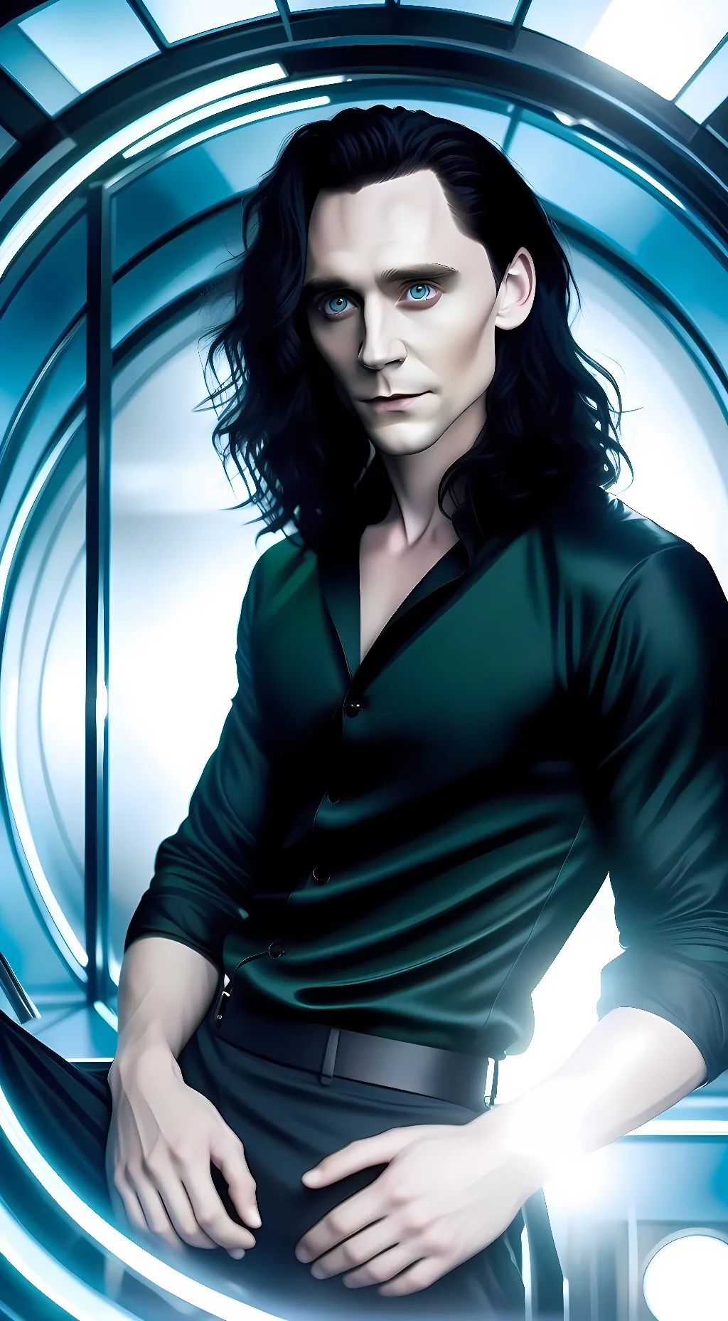 ai character: Loki Laufeyson  background